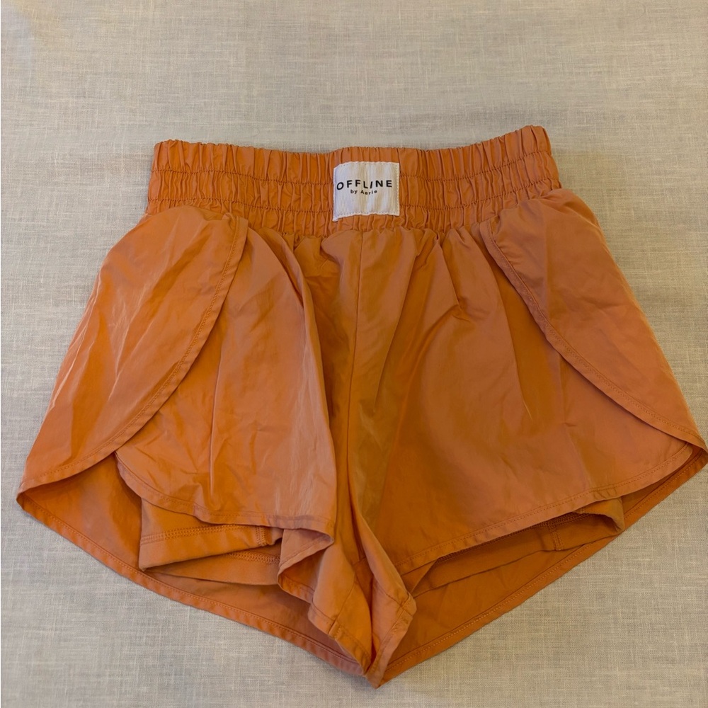 Aerie Hugger Champ Orange Running Athletic Shorts size XS
